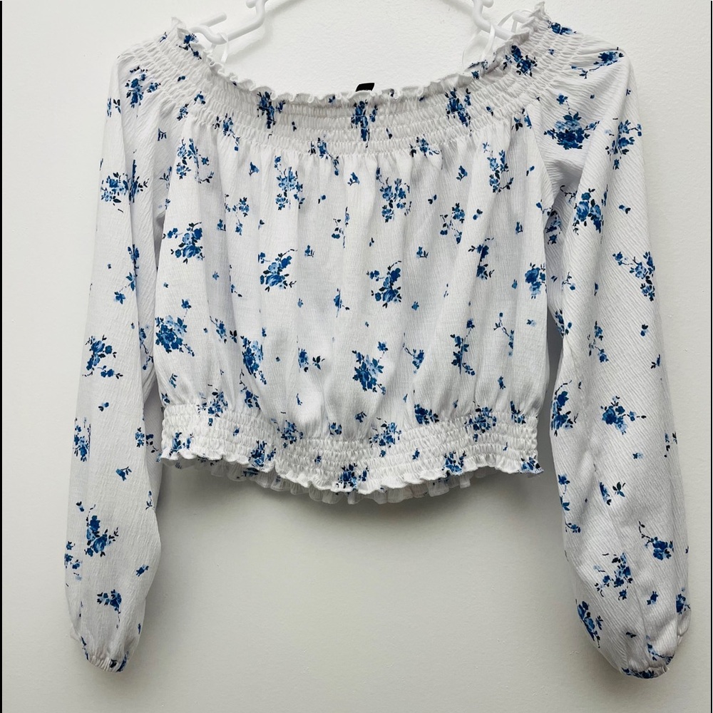 H&M off the shoulder floral top